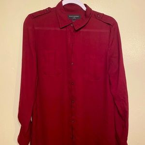 Burgundy blouse, size 12